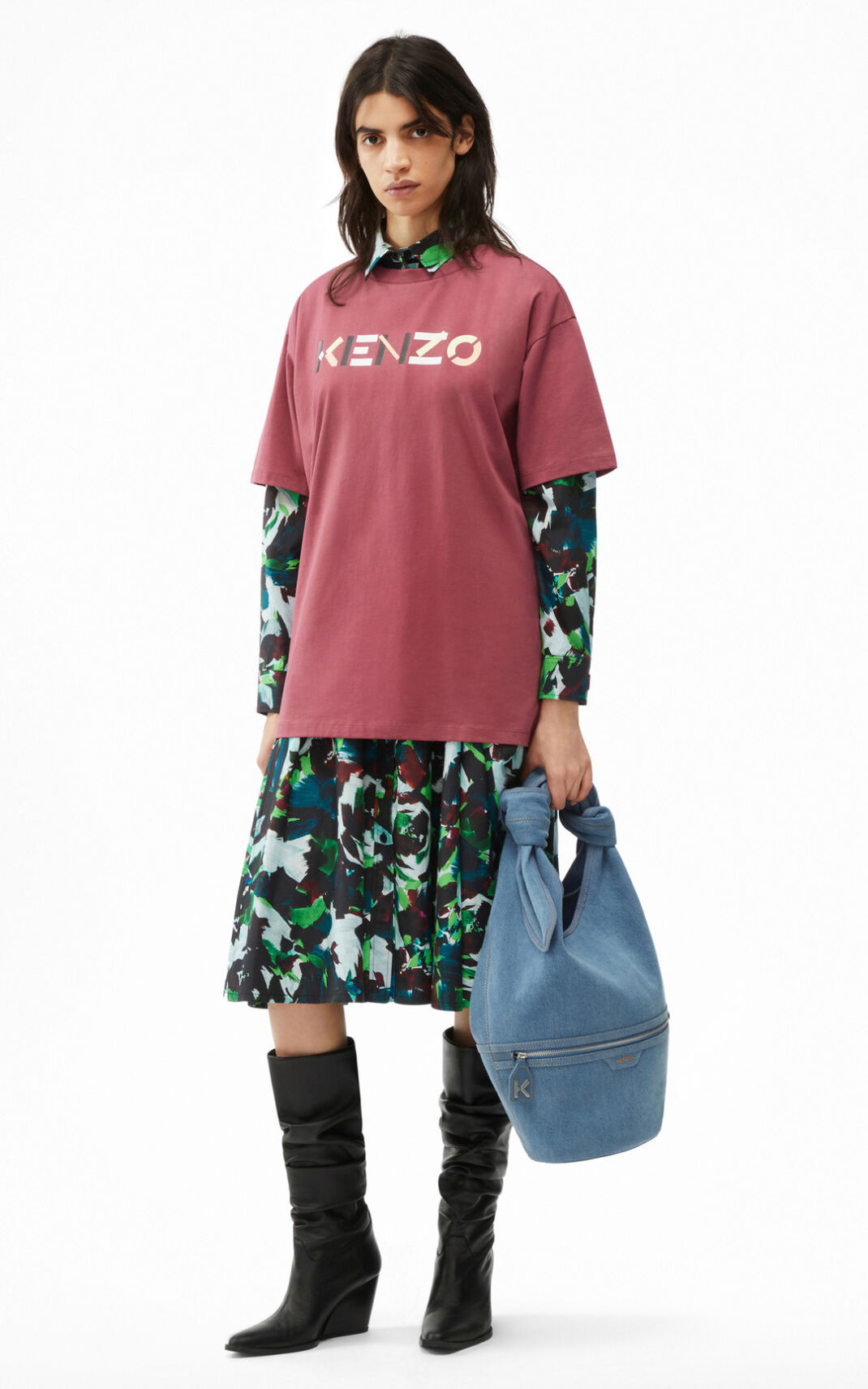 Kenzo Logo oversized T Shirt Dam | 87139-TFWY